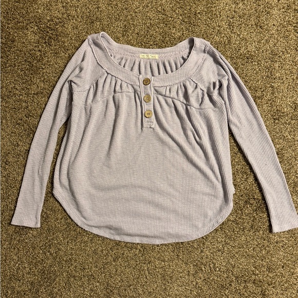 Free People Must Have Henley Lilac Size Medium - Picture 7 of 13